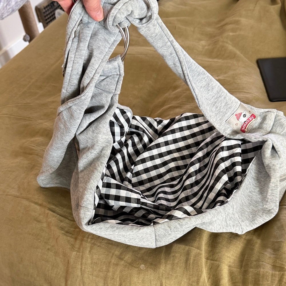 Gray and Polka Dot Crossbody Pet Carrier Bags - Picture 3 of 8